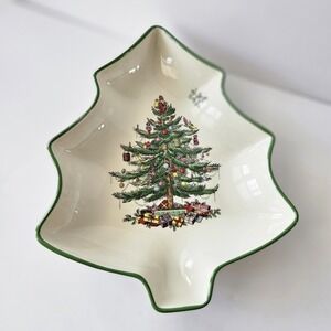 Spode Christmas Tree Dish - NEW - 9in  Model XT8261-XP With Box Candy Serving